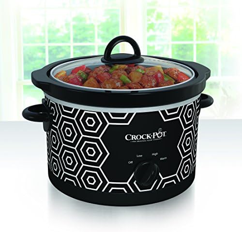 4.5 Quart Portable Slow Cooker – Black & White - Curated Catalog L7