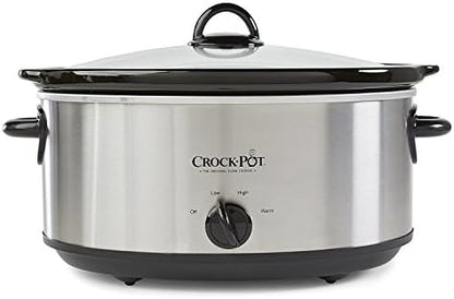 7 Quart Oval Manual Slow Cooker – Stainless Steel - Curated Catalog J5
