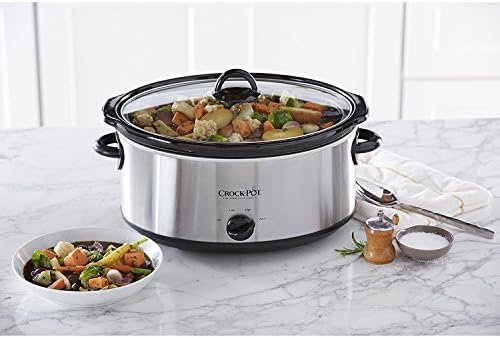 7 Quart Oval Manual Slow Cooker – Stainless Steel - Curated Catalog J5