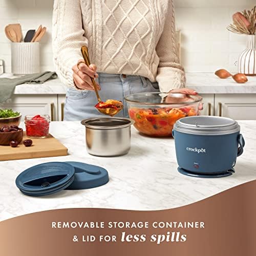 Electric Lunch Box Food Warmer 20oz – Faded Blue - Curated Catalog S6