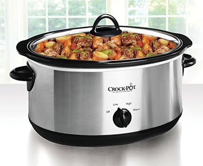 7 Quart Oval Manual Slow Cooker – Stainless Steel - Curated Catalog J5