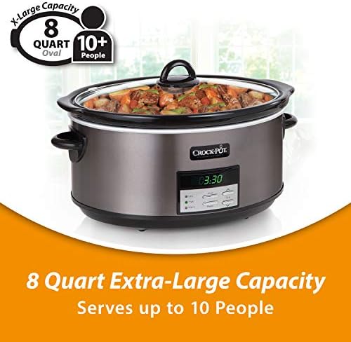 8 Quart Programmable Slow Cooker with Auto Warm - Curated Catalog C1