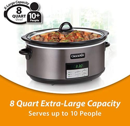 8 Quart Programmable Slow Cooker with Auto Warm - Curated Catalog G9