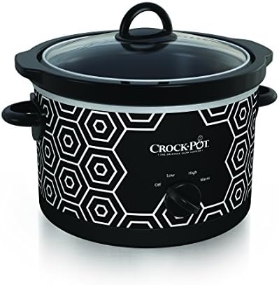 4.5 Quart Portable Slow Cooker – Black & White - Curated Catalog L7