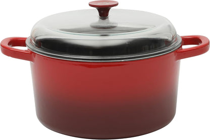3 Quart Enameled Cast Iron Dutch Oven – Aqua - Curated Catalog S4
