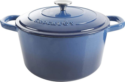 3 Quart Enameled Cast Iron Dutch Oven – Aqua - Curated Catalog S4