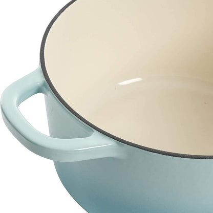 3 Quart Enameled Cast Iron Dutch Oven – Aqua - Curated Catalog S4