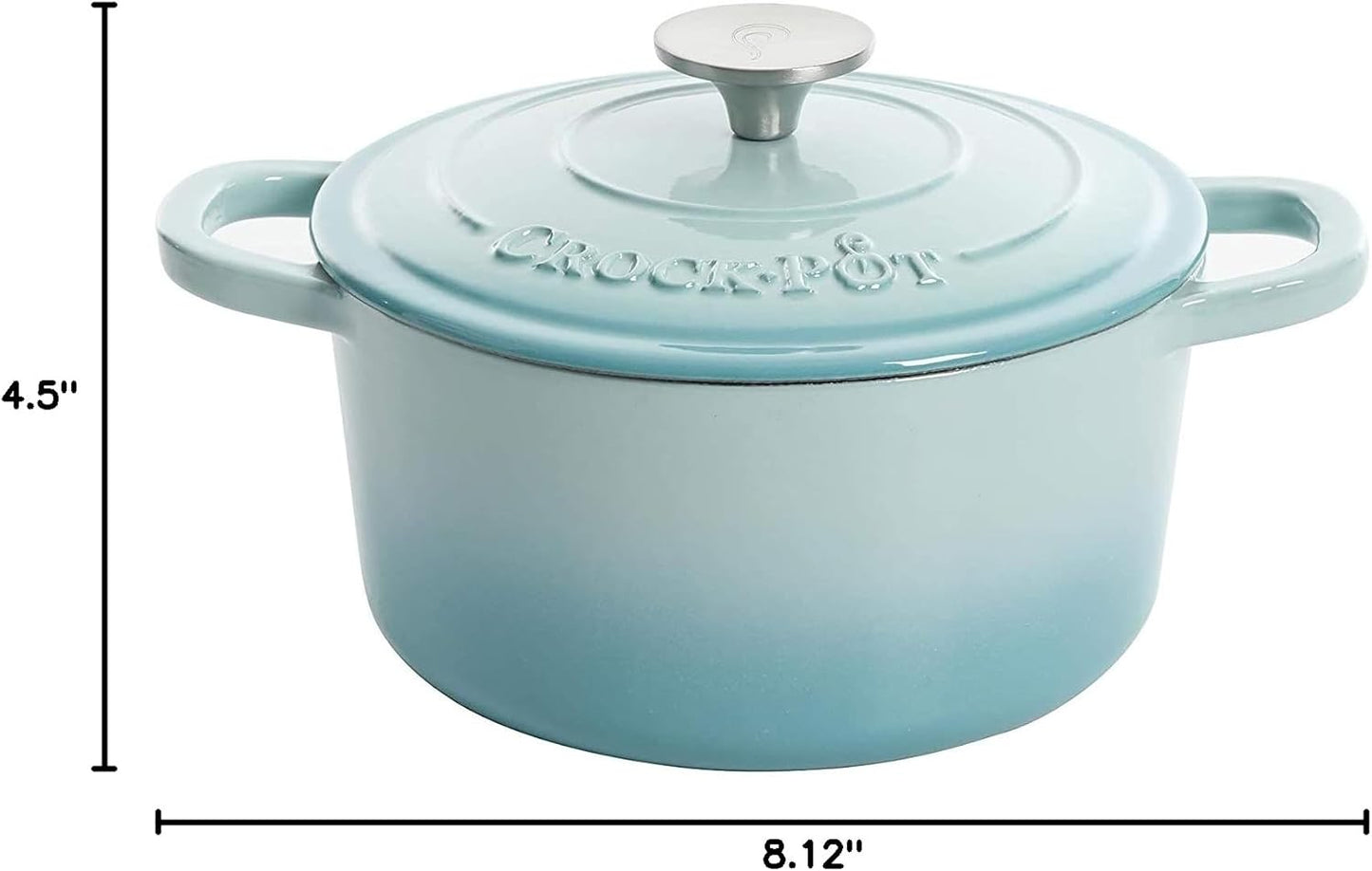 3 Quart Enameled Cast Iron Dutch Oven – Aqua - Curated Catalog O7