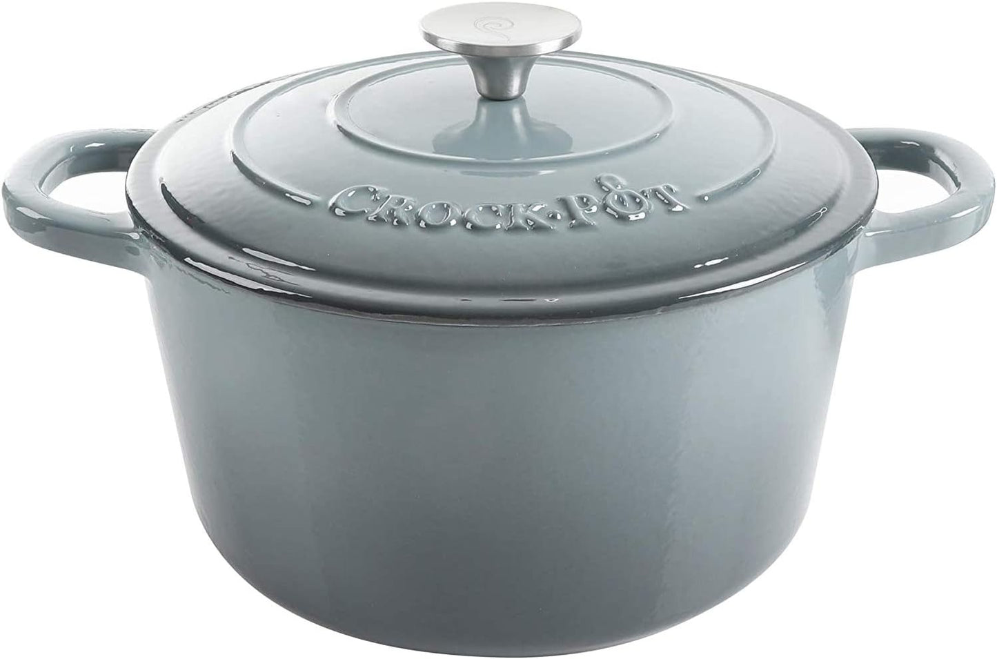 3 Quart Enameled Cast Iron Dutch Oven – Aqua - Curated Catalog S4